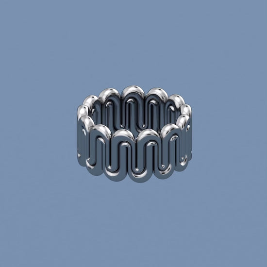 silver twirl ring - video