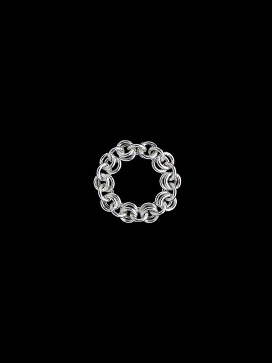 handmade silver chain ring