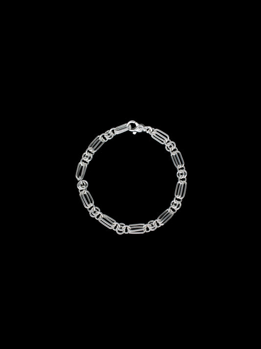Chain bracelet handmade in sterling silver