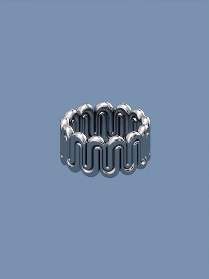 silver twirl ring - video
