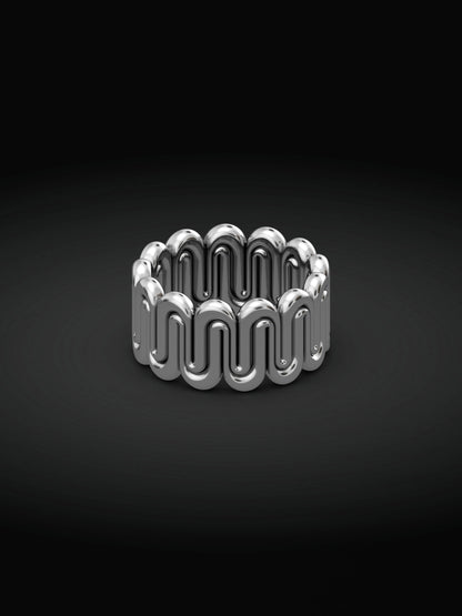 silver twirl ring