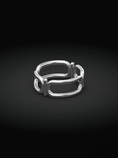 Coming Age Monogram Ring handmade in recycled sterling silver